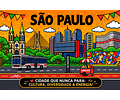 Quadro Colorido Ouro Preto | Arte Brasileira Moderna com Paisagem de São Paulo Ouro Preto Recife Rio de Janeiro