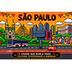 Quadro Colorido Ouro Preto | Arte Brasileira Moderna com Paisagem de São Paulo Ouro Preto Recife Rio de Janeiro