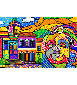 Poster Decorativo Ouro Preto MG | Arte Criativa e Vibrante