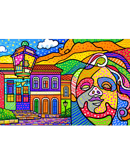 Poster Decorativo Ouro Preto MG | Arte Criativa e Vibrante