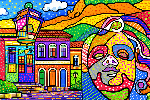 Poster Decorativo Ouro Preto MG | Arte Criativa e Vibrante