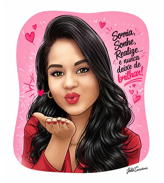 Caricatura Personalizada de Rosto, Avatar, lindo Rosto, Pessoa, Realista, Charmosa, Garota, Menina, mulher, Homem,Rapaz, Galã, Aparência. Encomende Já