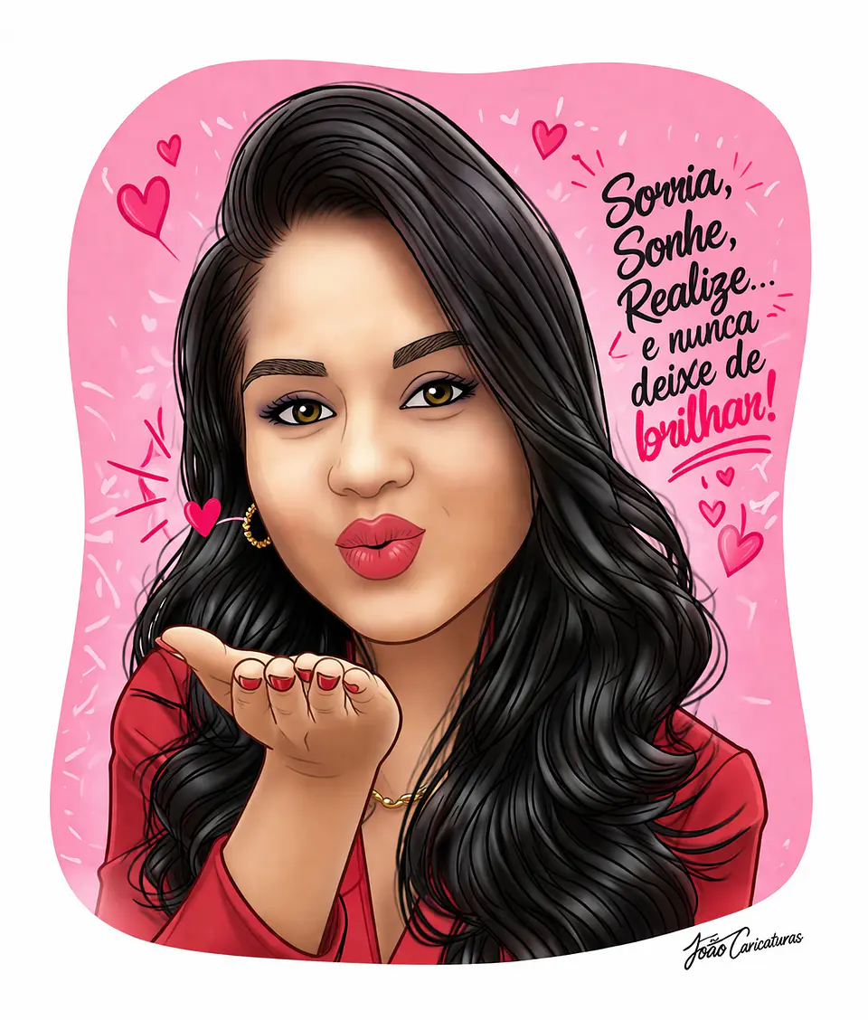 Caricatura Personalizada de Rosto, Avatar, lindo Rosto, Pessoa, Realista, Charmosa, Garota, Menina, mulher, Homem,Rapaz, Galã, Aparência. Encomende Já 4