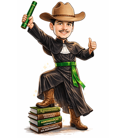 Transformo sua foto em uma caricatura única 🎨Caricaturas Digitais de Homem Desenho Realista Beca Bota Chápeu Formandos Agrônomo . Encomende já!
