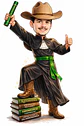 Transformo sua foto em uma caricatura única 🎨Caricaturas Digitais de Homem Desenho Realista Beca Bota Chápeu Formandos Agrônomo . Encomende já! - Thumbnail 1