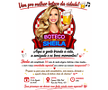  Convite com Caricatura Personalizada em Alta Resolução Festa Aniversário Boteco Bar Mulher Brindando Copo Cerveja p Banner Convite Lembranças