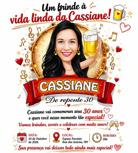 caricatura- convite -digital-personalizada-mulher-rosto-normal-uso-para-banner-ou-convite-e-ainda-lembrancinhas-de-aniversario-tema-boteco-bar-joao-caricaturas