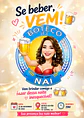Caricatura Personalizada Feminina Tema Boteco | Convite e Banner para Aniversário - Thumbnail 1