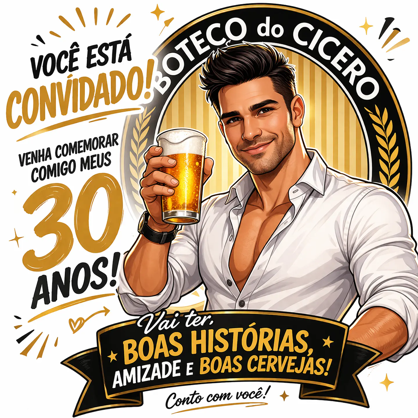 Caricatura para Convite de Aniversário | Arte Personalizada e Divertida 4