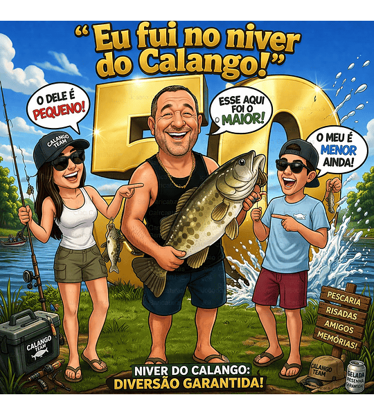  Caricatura Personalizada pescador Transformo sua foto em uma caricatura única   Perfeito para presentear alguém especial    Arte personalizada  Estilo exclusivo  Entrega rápida