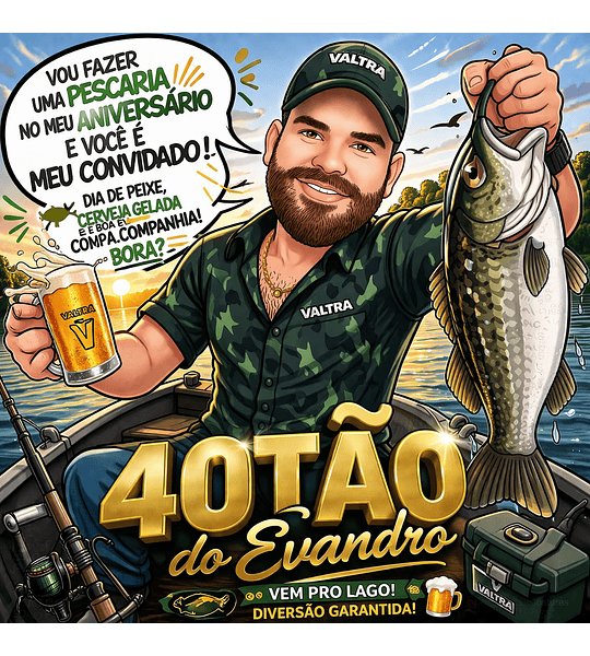  Caricatura Personalizada pescador Transformo sua foto em uma caricatura única   Perfeito para presentear alguém especial    Arte personalizada  Estilo exclusivo  Entrega rápida