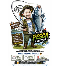  Caricatura Personalizada pescador Transformo sua foto em uma caricatura única   Perfeito para presentear alguém especial    Arte personalizada  Estilo exclusivo  Entrega rápida