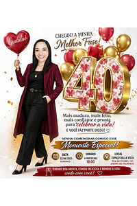 Convite de Aniversário Feminino com Caricatura Digital – Personalizado para Todas as Idades