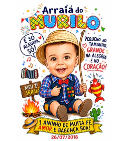 Caricatura São João Infantil – Tema Junino com Criança