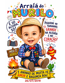 Caricatura São João Infantil – Tema Junino com Criança