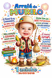 Caricatura São João Infantil – Tema Junino com Criança