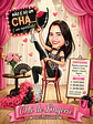 Caricatura Tema Cabaré Feminino | Convite Personalizado com Plumas - Thumbnail 1