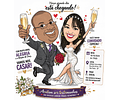 Caricaturas de Noivos para Convites de Casamento | Arte Personalizada