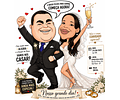 Caricaturas de Noivos para Convites de Casamento | Arte Personalizada