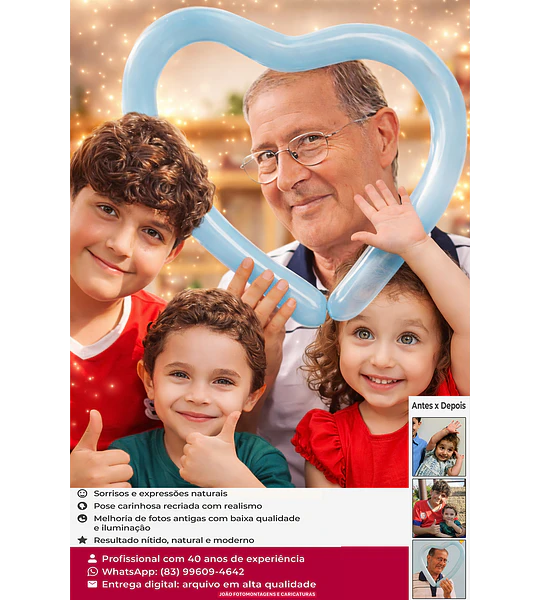 Fotomontagem com Pessoas Falecidas | Transforme Fotos em Homenagem