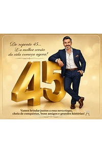 Caricatura Digital para Convite de Aniversário Masculino (Personalizada)