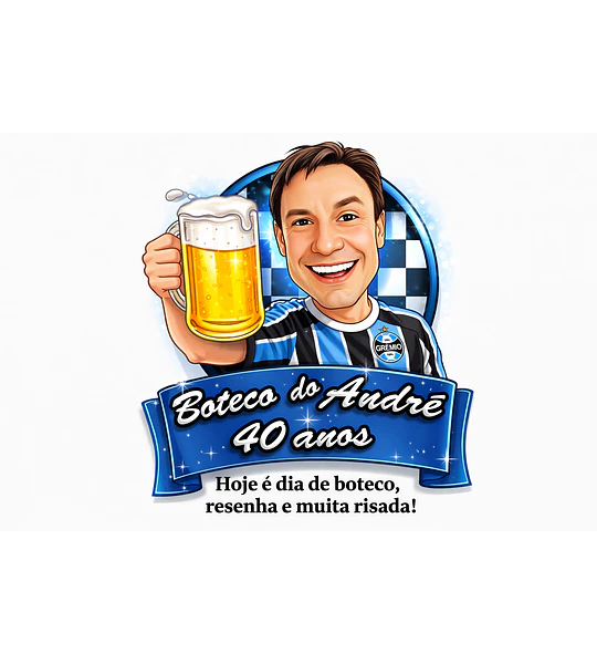 Caricatura para Convite de Aniversário | Arte Personalizada e Divertida