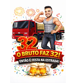 Caricatura de Motorista de Caminhão – Presente Criativo para Homem