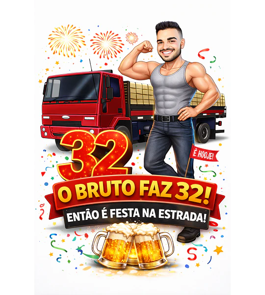 Caricatura de Motorista de Caminhão – Presente Criativo para Homem