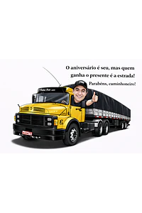 Caricatura de Motorista de Caminhão – Presente Criativo para Homem