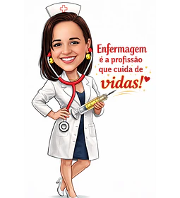 Caricatura Enfermeira Personalizada – Presente Criativo