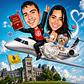 Caricatura Casal Lua de Mel – Desenho Personalizado - Thumbnail 5