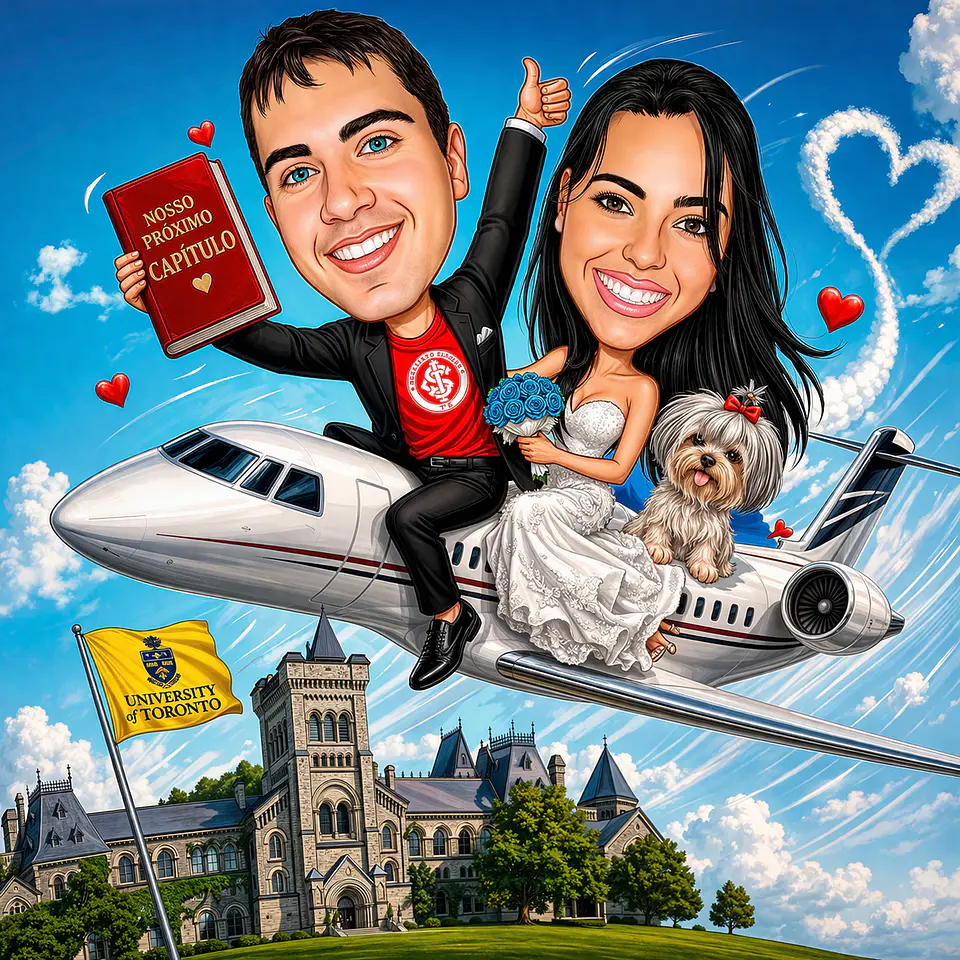 Caricatura Casal Lua de Mel – Desenho Personalizado 5