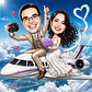 Caricatura Casal Lua de Mel – Desenho Personalizado - Thumbnail 1