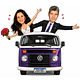 Convite Digital de Casamento com Veículos Caricatura Personalizada | Noivos Personalizados