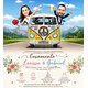 Convite Digital de Casamento com Veículos Caricatura Personalizada | Noivos Personalizados