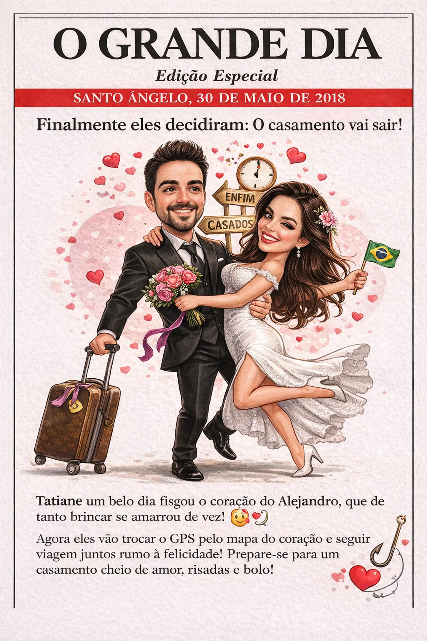 Convite de Casamento com Caricatura Personalizada | Arte Exclusiva 2