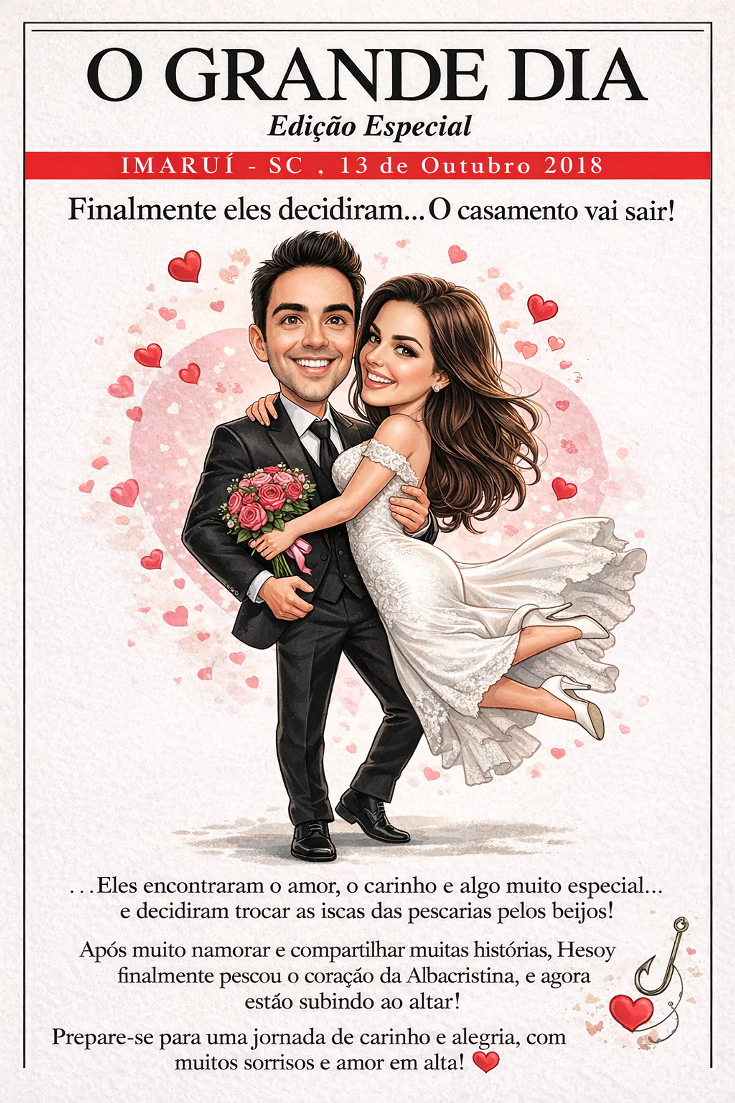 Convite de Casamento com Caricatura Personalizada | Arte Exclusiva 3