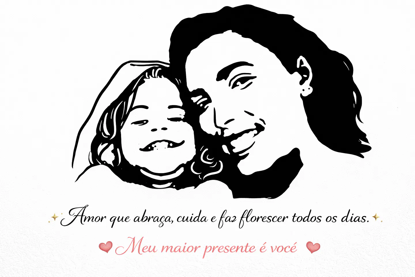 Desenho de Rosto Simplificado Vetorizado – Arte em 1 Cor Personalizada 1