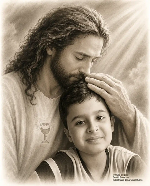 Fotomontagem com Jesus Personalizada | Homenagem a Quem Você Ama