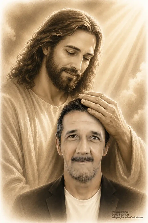 Fotomontagem com Jesus Personalizada | Homenagem a Quem Você Ama