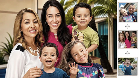 Edição de Fotos Personalizada | Reunindo Familiares em Uma Única Imagem