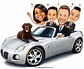 Caricatura Digital Personalizada de Família com Carro (Preço por Pessoa) - Thumbnail 4