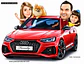 Caricatura Digital Personalizada de Família com Carro (Preço por Pessoa) - Thumbnail 5