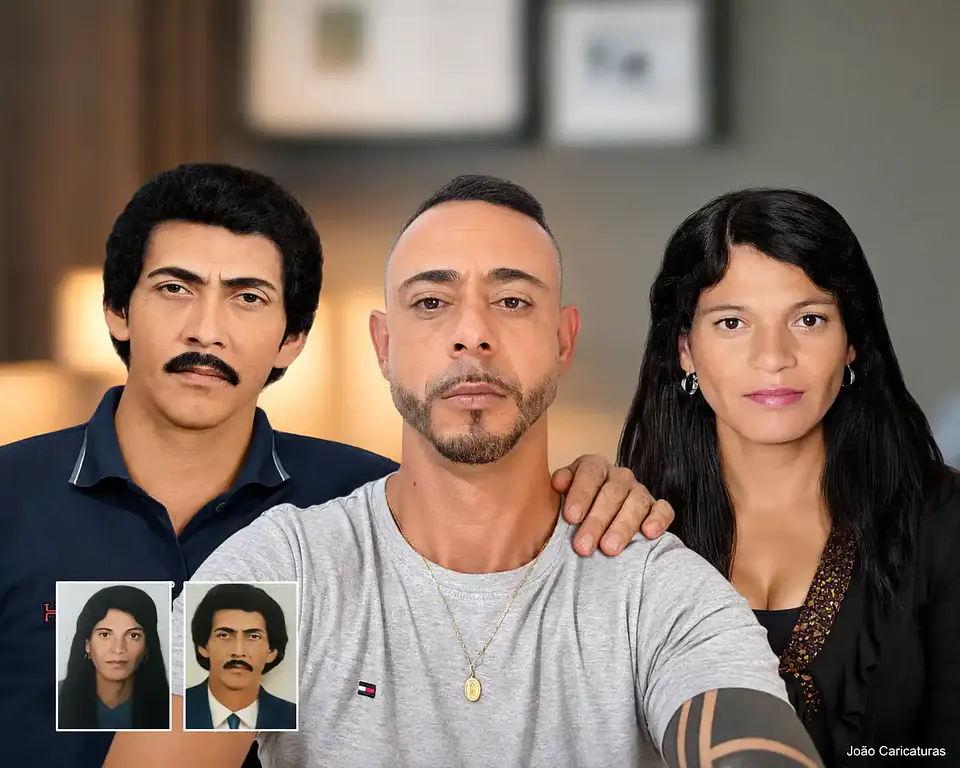 Montagem de Fotos: Filho e Vovó ou Vovô Juntos na Mesma Foto | União de Fotos Antigas e Atuais 5
