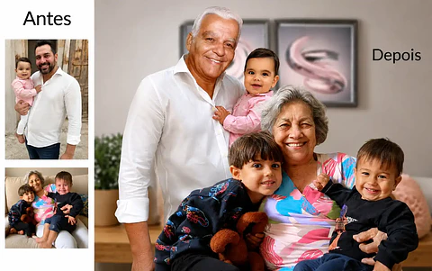 Montagem de Foto com Avô Falecido | Presente que Emociona Toda a Família