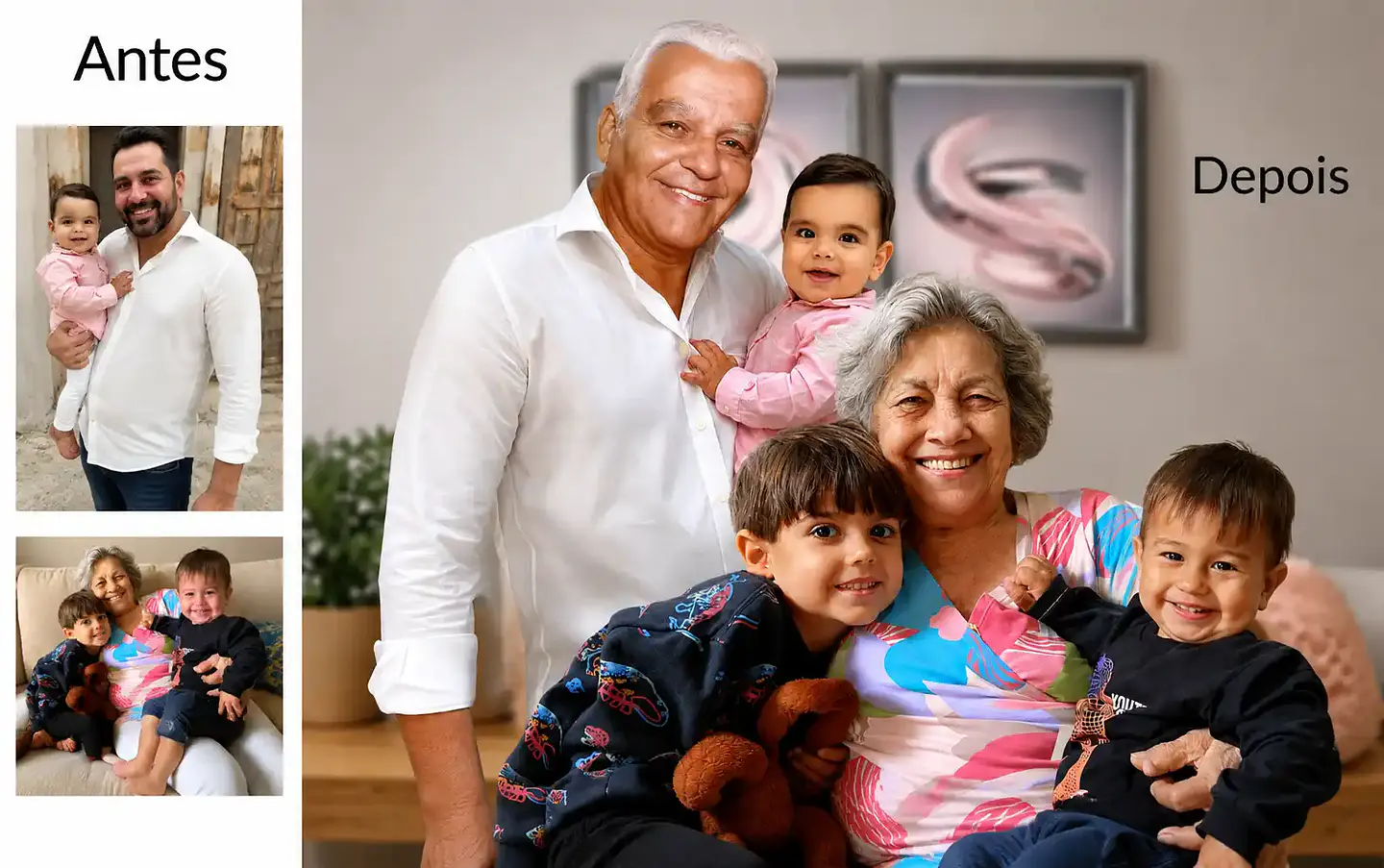 Montagem de Foto com Avô Falecido | Presente que Emociona Toda a Família 1