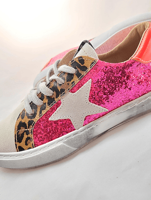 Roma Glitter Fucsia PRINT OUTLET