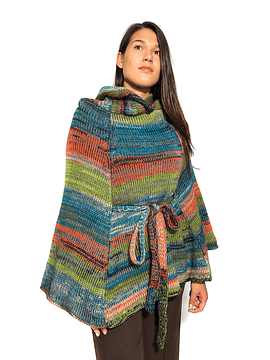 Multicolored Wool Cape
