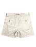 Beige Wrinkled Shorts