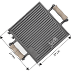 Plaque de cuisson en fonte rainurée adaptable sur réchauds ERV 1